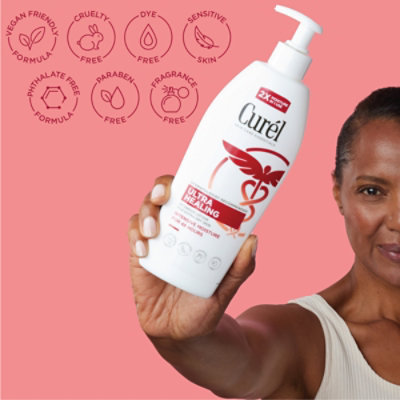 Curel Ultra Healing Intensive Fragrance Free Lotion For Extra Dry Skin Sensitive Skin - 13 Oz - Image 2