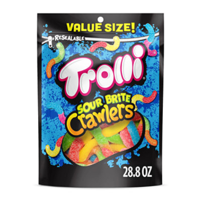 Trolli Fruit Flavors Sweet and Sour Sour Brite Crawlers - 28.8 Oz - Image 1