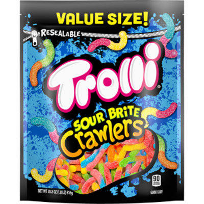 Trolli Gummi Candy Sour Brite Crawlers Value Size - 28.8 Oz - Image 3