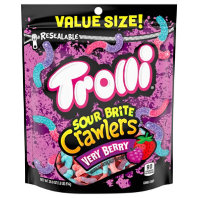 Trolli Gummi Candy Sour Brite Crawlers Very Berry - 28.8 Oz - Image 2