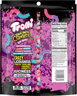 Trolli Gummi Candy Sour Brite Crawlers Very Berry - 28.8 Oz - Image 5