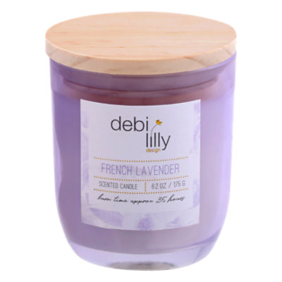 Debi Lilly Design French Lavender Scented Seasonal Candle With Wood Lid