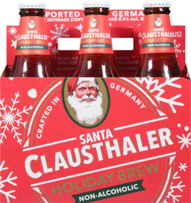 Santa Clausthaler Non-alcoholic Holiday Brew In Bottels - 6-12 FZ - Image 4