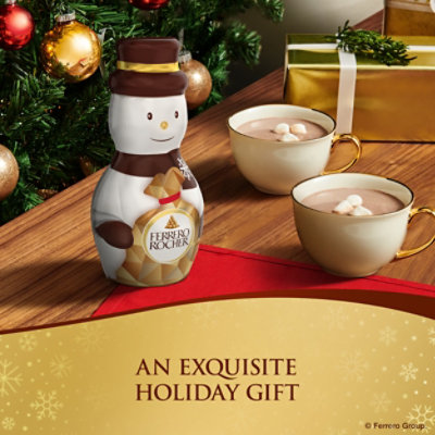 Ferrero Rocher Premium Milk Chocolate Hazelnut Hollow Snowman Luxury Holiday Gift - 3.1 Oz - Image 4