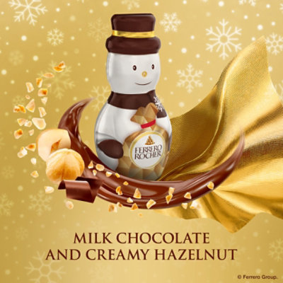 Ferrero Rocher Premium Milk Chocolate Hazelnut Hollow Snowman Luxury Holiday Gift - 3.1 Oz - Image 2