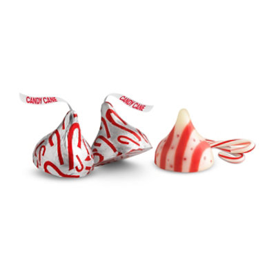 HERSHEY'S KISSES Candy Cane Flavored Christmas Candy Plastic Cane - 2.08 Oz - Image 3