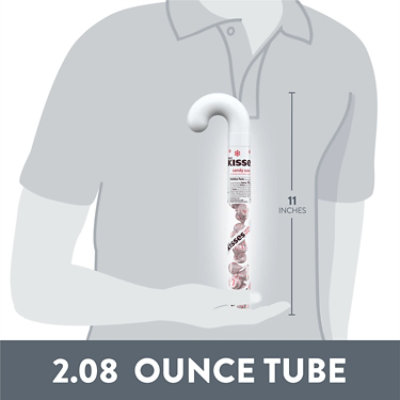 HERSHEY'S KISSES Candy Cane Flavored Christmas Candy Plastic Cane - 2.08 Oz - Image 5