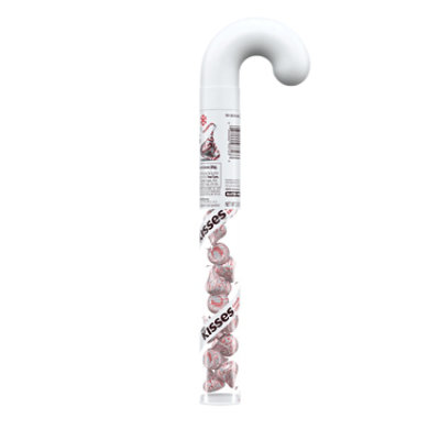 HERSHEY'S KISSES Candy Cane Flavored Christmas Candy Plastic Cane - 2.08 Oz - Image 2