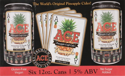 Ace Pineapple Cider In Cans - 6-12 FZ - Image 4