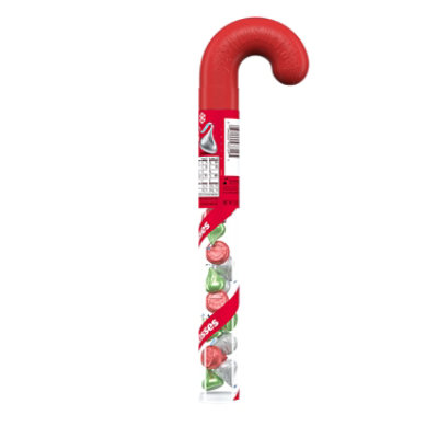 HERSHEY'S KISSES Milk Chocolate Christmas Candy Plastic Cane - 2.24 Oz - Image 2