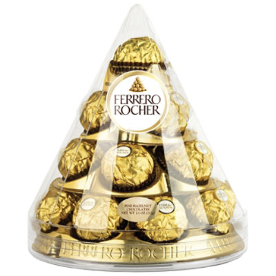 Ferrero Rocher Premium Hazelnut Milk Chocolate Holiday Gift Box 17 Count - 7.5 Oz - Image 2