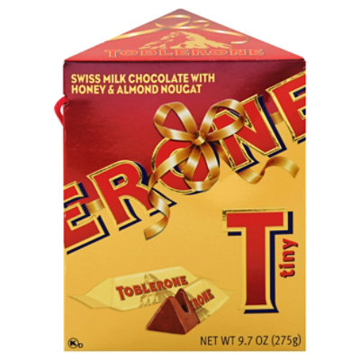 Toblerone Tiny Swiss Assorted Chocolate Bars (Dark, White, Milk), 7.34 oz  Holiday Gift Bag