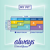 Always Pure Cotton FlexFoam Size 2 Heavy Flow Absorbency Pads For Women With Wings - 12 Count - Image 4