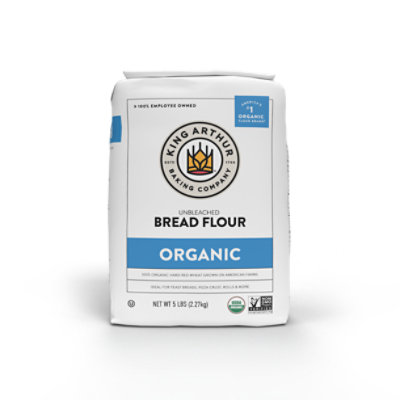 King Arthur 100% Organic Non-GMO Project Verified No Preservatives Unbleached Bread Flour - 5 Lb - Image 3