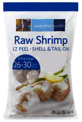 Waterfront Bistro Shrimp Raw 26-30 Count Frozen - 2 LB - Image 1