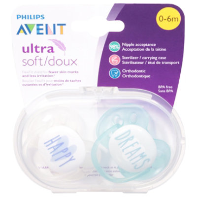 Philips Avent Ultra Soft Pacifier 0 To 6 Months - Each - Image 3