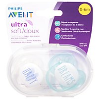 Philips Avent Ultra Soft Pacifier 0 To 6 Months - Each - Image 1