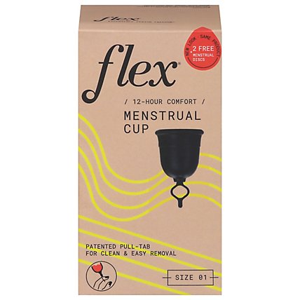 Flex Menstrual Cup Slim 1ct And 2 Free Discs - EA - Image 2