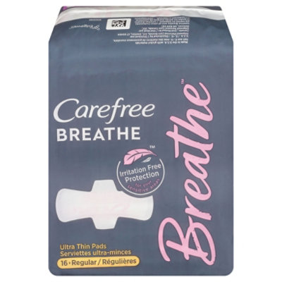 Carefree Breathe Ultra Thin Regular Pads with Wings - 16 Count - Image 3