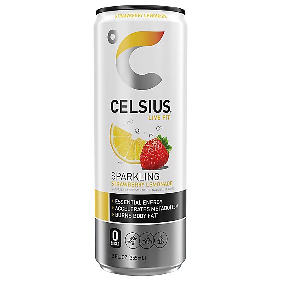 Celsius Sparkling Strawberry Lemonade - 12 Fl. Oz.