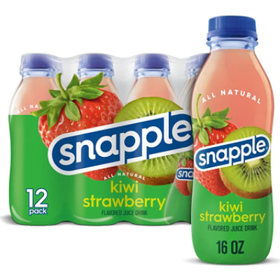 Snapple Kiwi Strawberry Juice Drink Recycled Bottles - 12-16 Fl. Oz.