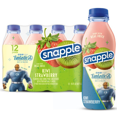 Snapple Kiwi Strawberry Juice Drink Recycled Bottles - 12-16 Fl. Oz.