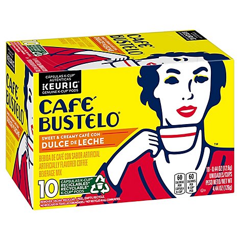Cafe Bustelo Coffee K Cup Con Dulce De Leche - 10 Count