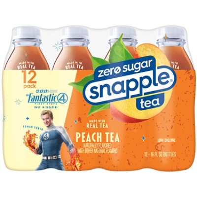 Snapple Zero Sugar Peach Tea In Recycled Plastic Bottle - 12-16 Fl. Oz. - Image 4