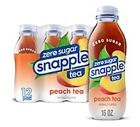 Snapple Zero Sugar Peach Tea Recycled Plastic Bottles - 12-16 Fl. Oz.