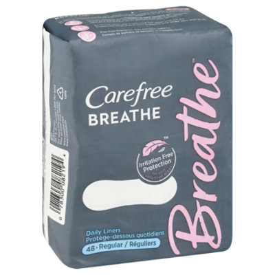 Carefree Breathe Wrapped Regular Daily Liners - 48 Count