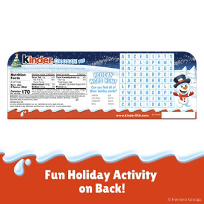 Kinder Chocolate Milk Chocolate Mini Hollow Snowman Figures Holiday Gift 6 Count - 3.1 Oz - Image 4