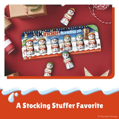Kinder Chocolate Milk Chocolate Mini Hollow Snowman Figures Holiday Gift 6 Count - 3.1 Oz - Image 2