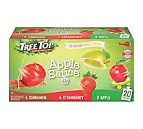Tree Top Apple Strawberry Cinnamon Variety Pack Apple Sauce Pouch - 20-3.2 OZ