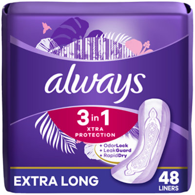 Always 3 in 1 Xtra Protection Extra Long Absorbency Daily Liners