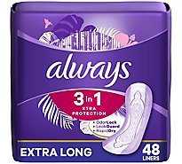 Always 3 in 1 Xtra Protection Extra Long Absorbency Daily Liners with LeakGuards - 48 Count