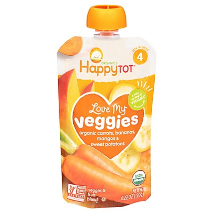 Happy Tot Stage 4 Love My Veggies Carrot Happy Tot Organics Love My Veggies - 4.22 OZ - Image 3