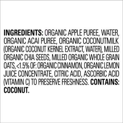 Happy Tot Organics Super Morning Stage 4 Apples Acai Coconut Milk Millet Cinnamon Super Chia - 4 Oz - Image 4