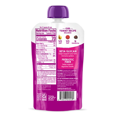 Happy Tot Organics Super Bellies Stage 4 Immune+Digestive Support Pears Beets Blackberry - 4 Oz - Image 2