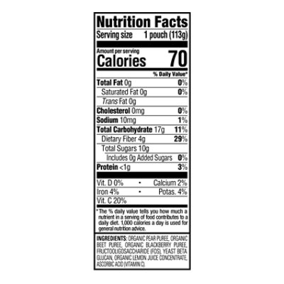Happy Tot Organics Super Bellies Stage 4 Immune+Digestive Support Pears Beets Blackberry - 4 Oz - Image 3