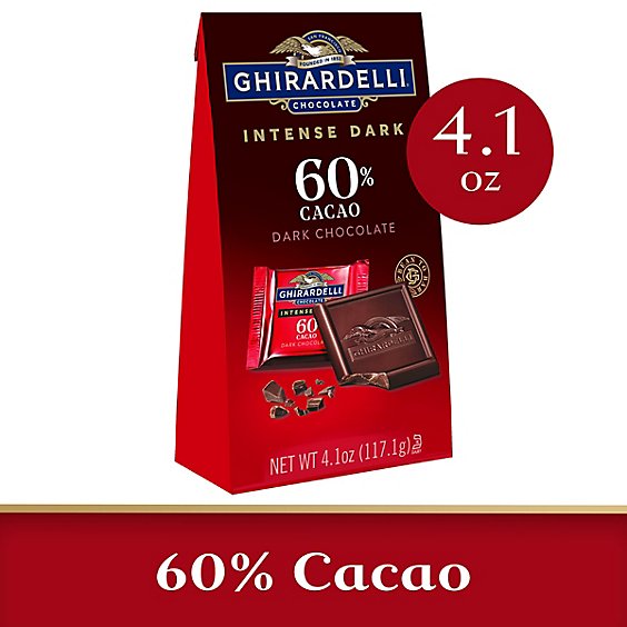 Ghirardelli Intense Dark 60% Cacao Chocolate Squares - 4.1 Oz
