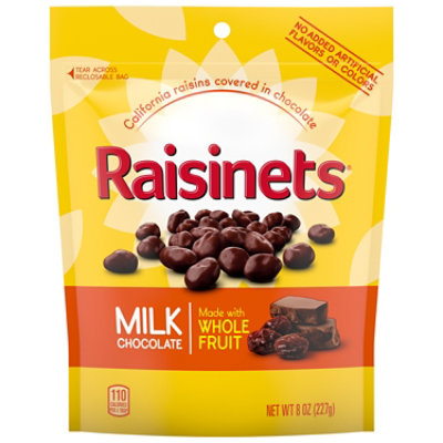 Raisinets Milk Chocolate Covered California Raisins Resealable Bag - 8.0 Oz - Image 1