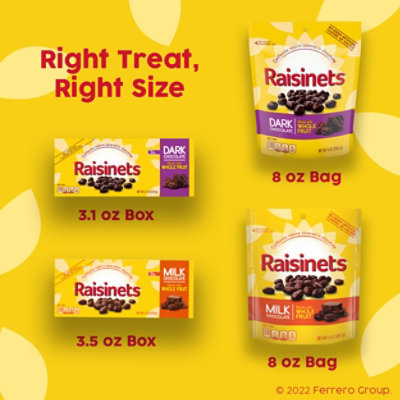 Raisinets Milk Chocolate Covered California Raisins Resealable Bag - 8.0 Oz - Image 4