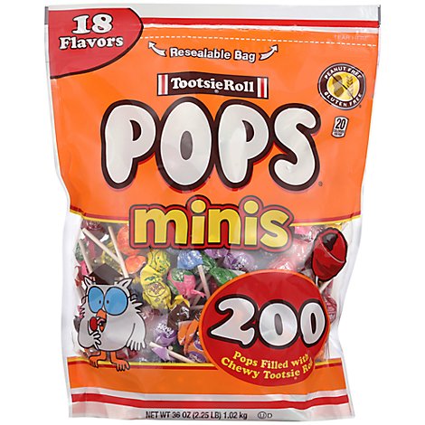 Tootsie Pops Minis Assorted Lollipops Bag - 200 Count