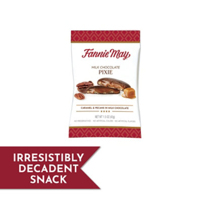 Fannie May Milk Premium Chocolate Pixies with Caramel and Pecans Single Serve Treat - 1.5 Oz - Image 2