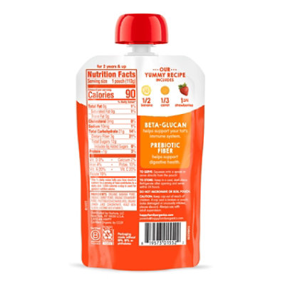 Happy Tot Organics Super Bellies Stage 4 Immune+Digestive Support Bananas Carrots Strawberry - 4 Oz - Image 2