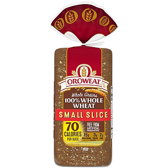 Oroweat Whole Grains 100% Whole Wheat Bread - 18 Oz