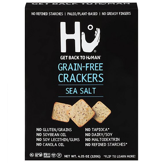 Hu Kitchen Sea Salt Crackers - 4.25 OZ