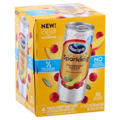 Ocean Spray Sparkling Cranberry Mango - 4-11.5 FZ - Safeway