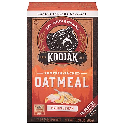 Kodiak Oatmeal Peaches & Cream Packets - 10.58 OZ - Image 1