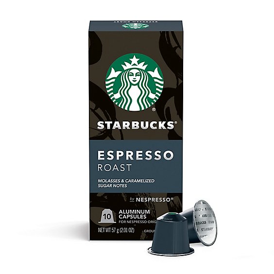 Starbucks by Nespresso Original Line Espresso Dark Roast Capsules Box 10 Count - Each